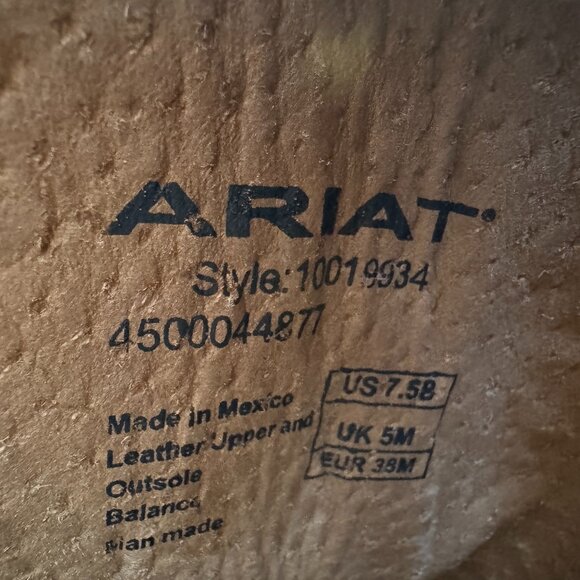 Ariat Vaquera Black & Red Leather Western Boot #10019934 in Women's 7.5B - Picture 8 of 11